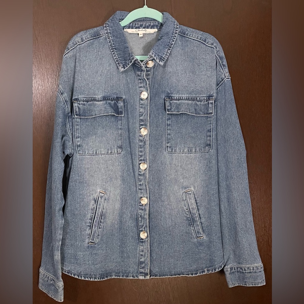 NWOT CHARLIE B Blue Denim Women's Jacket